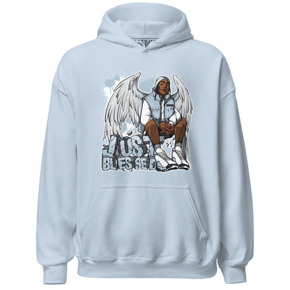 Blue Grey 13s Hoodie Match Just Blessed - NastyJamz