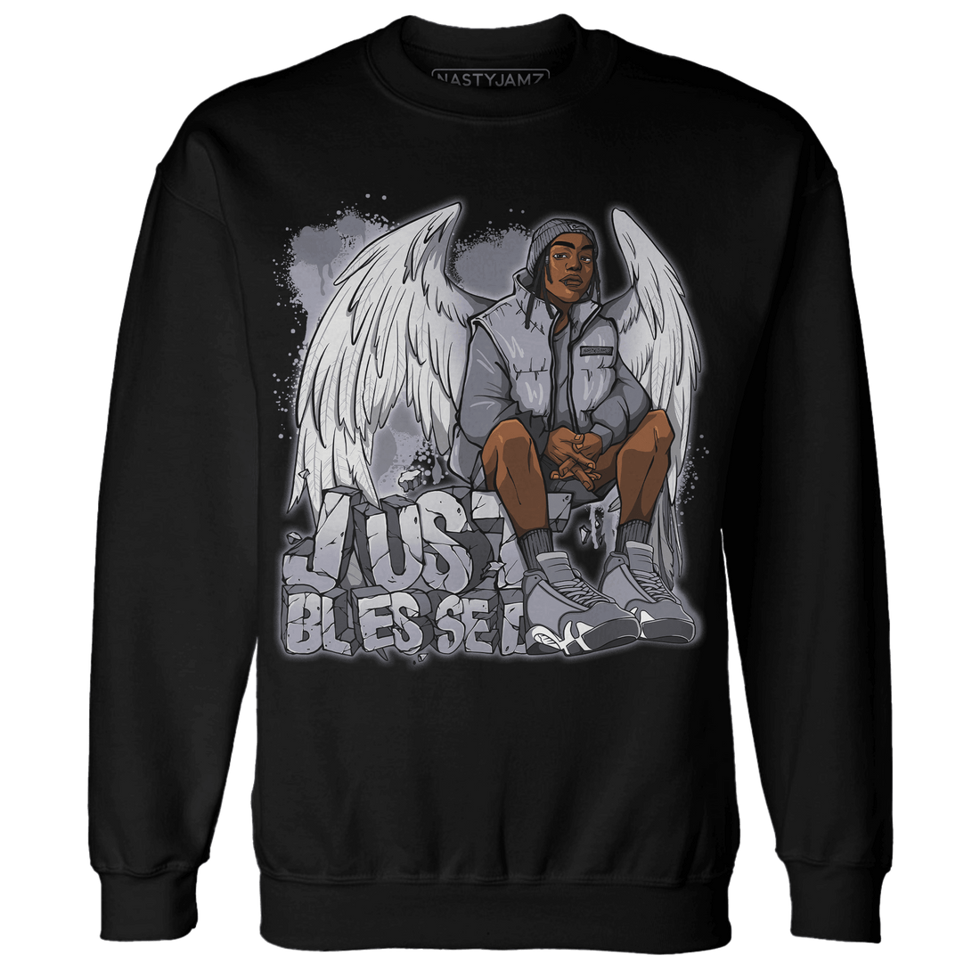 Stealth 14s Sweatshirt Match Just Blessed - NastyJamz