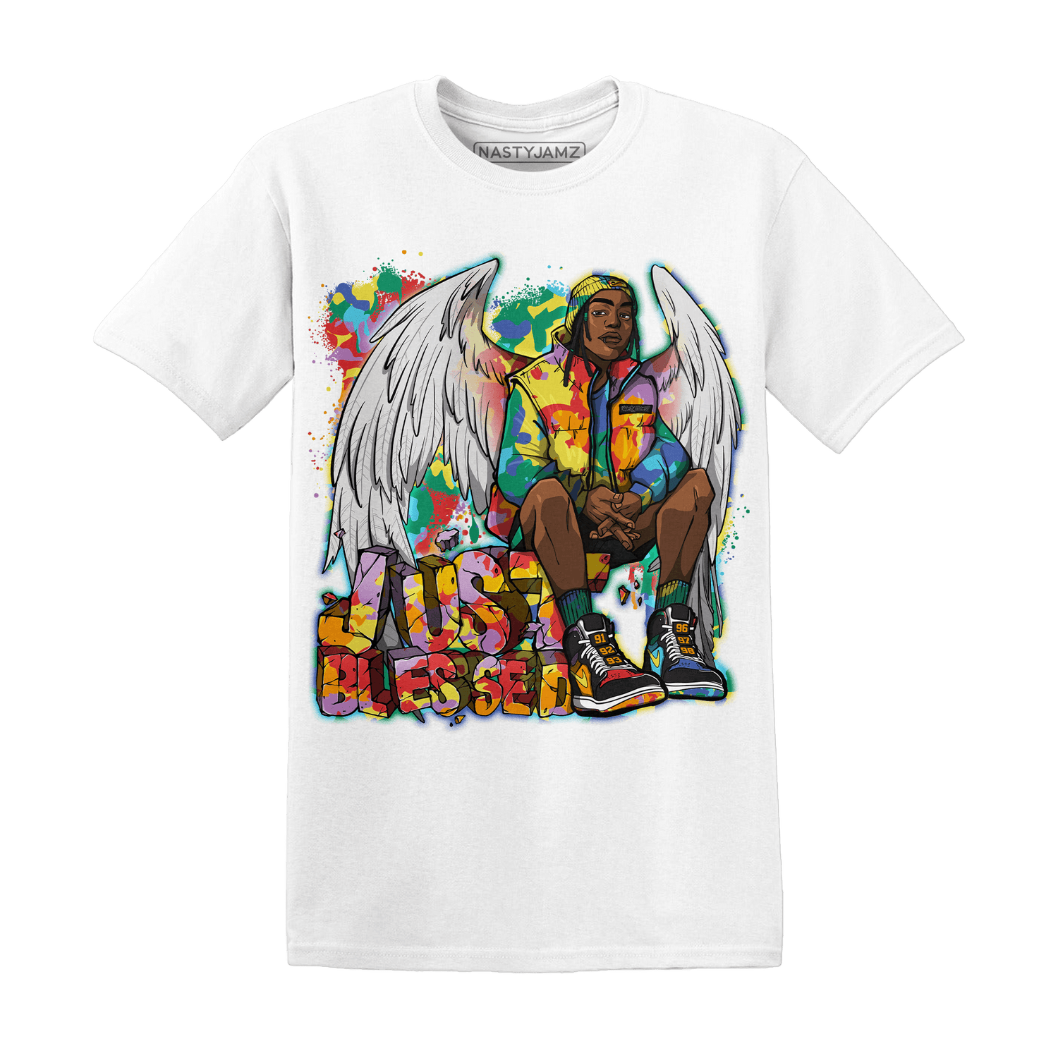 Mid GS Six Championships 1s T Shirt Match Just Blessed - NastyJamz