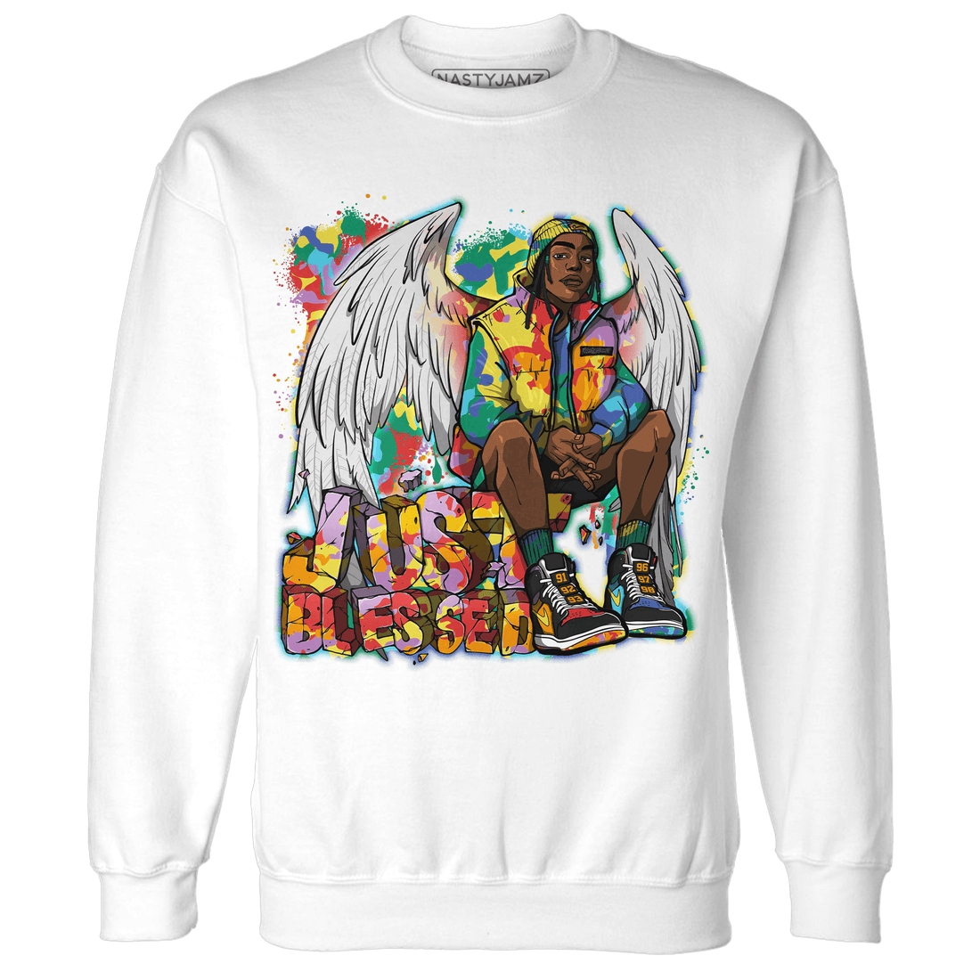 Mid GS Six Championships 1s Sweatshirt Match Just Blessed - NastyJamz