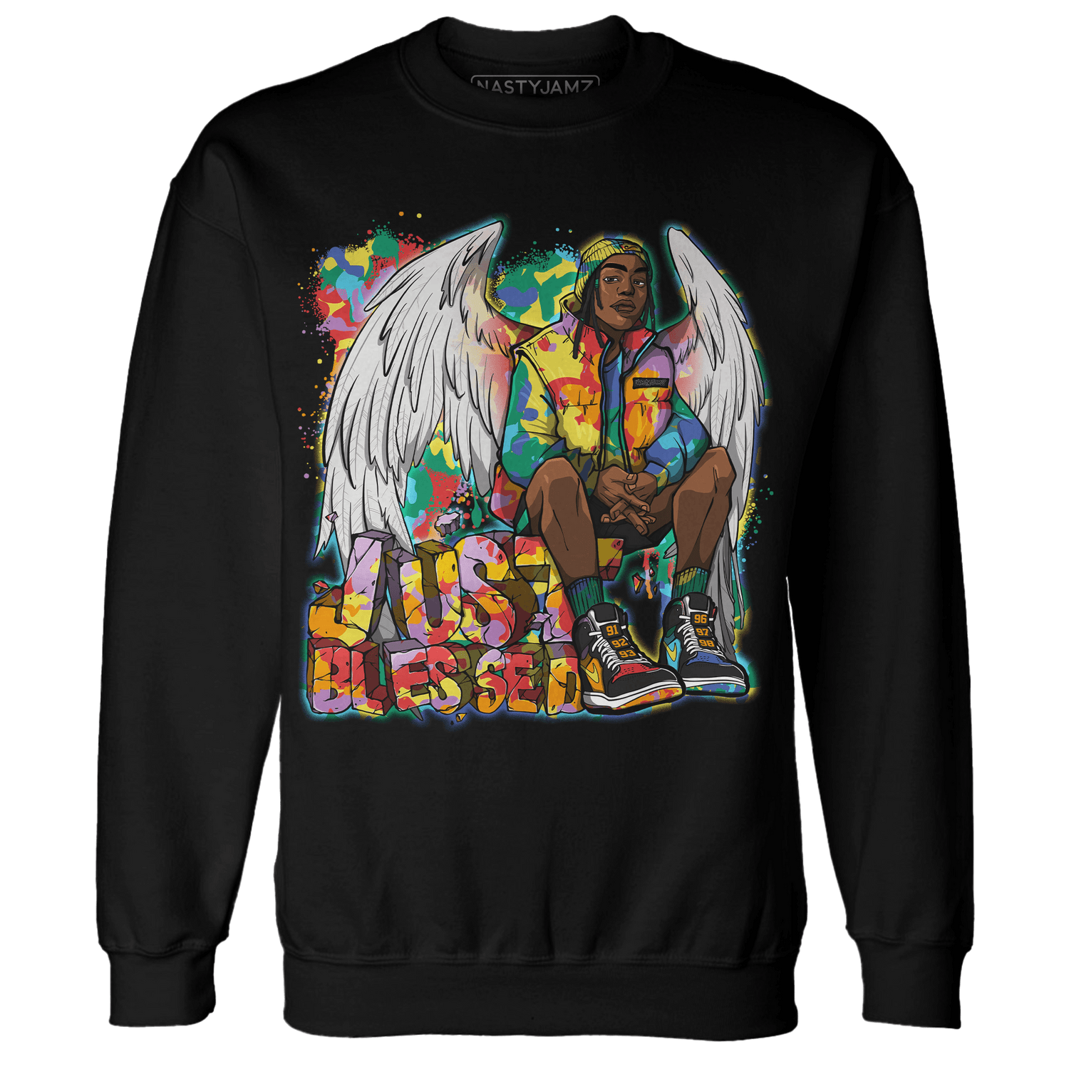 Mid GS Six Championships 1s Sweatshirt Match Just Blessed - NastyJamz