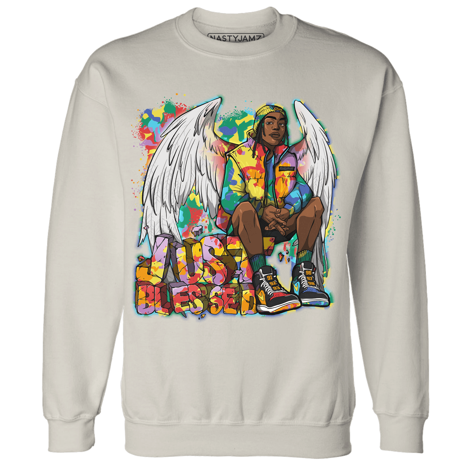 Mid GS Six Championships 1s Sweatshirt Match Just Blessed - NastyJamz
