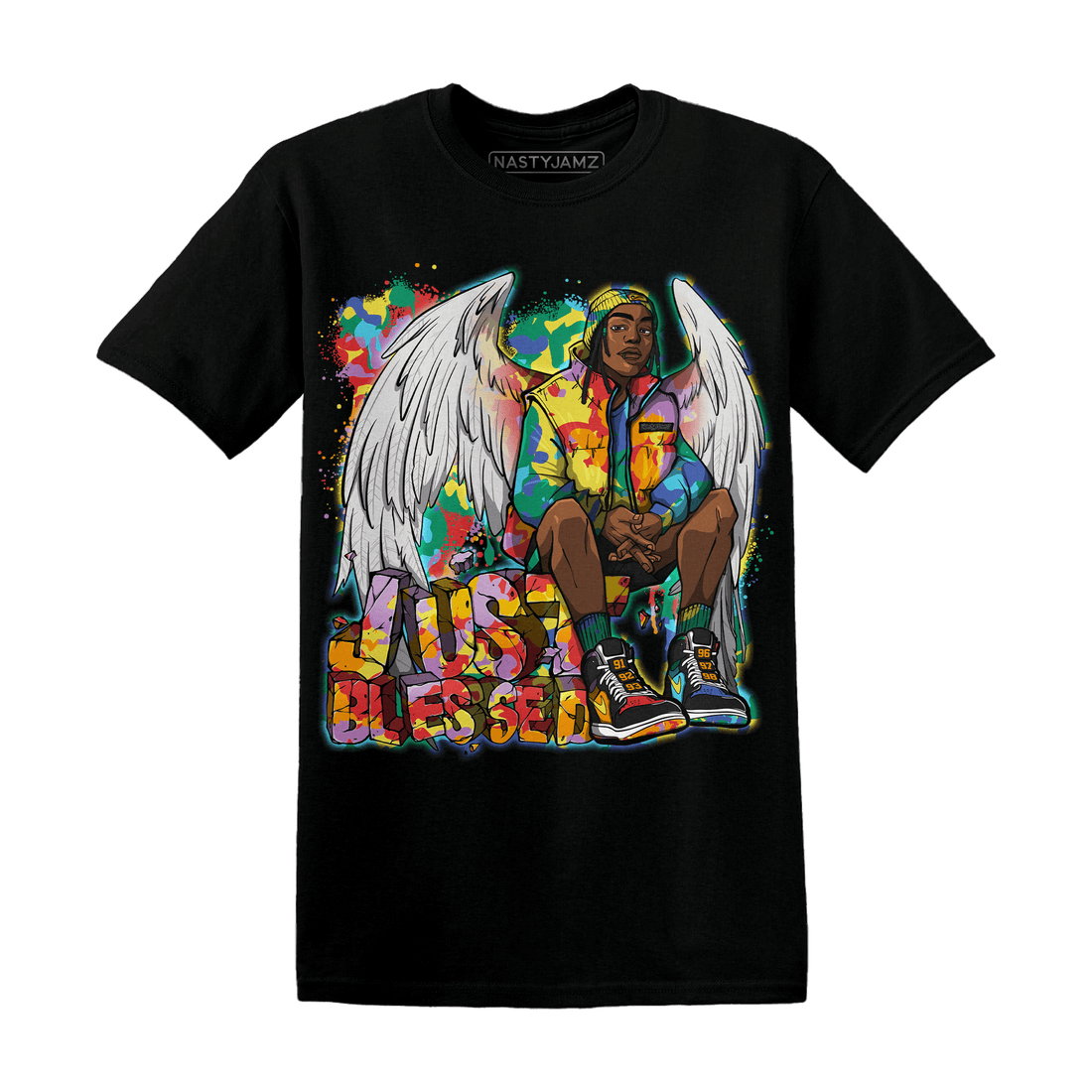 Mid GS Six Championships 1s T Shirt Match Just Blessed - NastyJamz