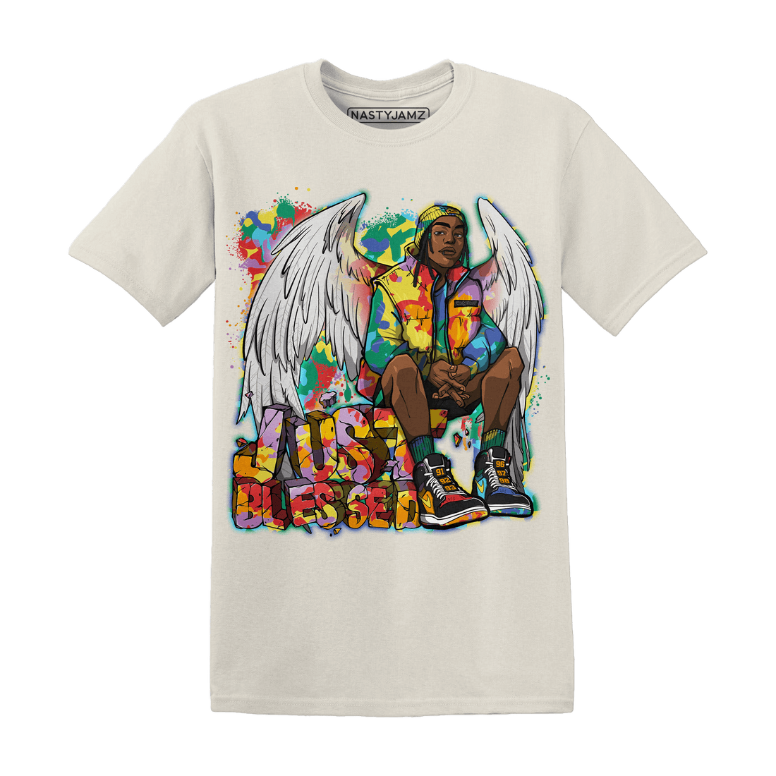 Mid GS Six Championships 1s T Shirt Match Just Blessed - NastyJamz