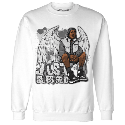 Retro High OG Black White 1s Sweatshirt Match Just Blessed - NastyJamz