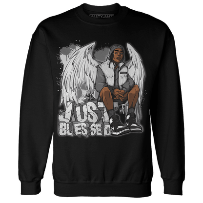 Retro High OG Black White 1s Sweatshirt Match Just Blessed - NastyJamz