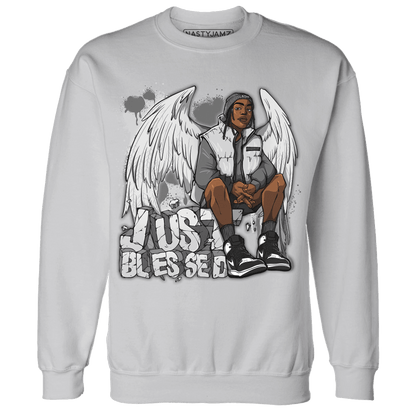 Retro High OG Black White 1s Sweatshirt Match Just Blessed - NastyJamz