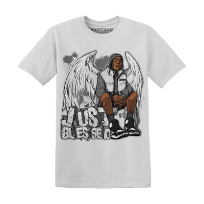 Retro High OG Black White 1s T Shirt Match Just Blessed - NastyJamz