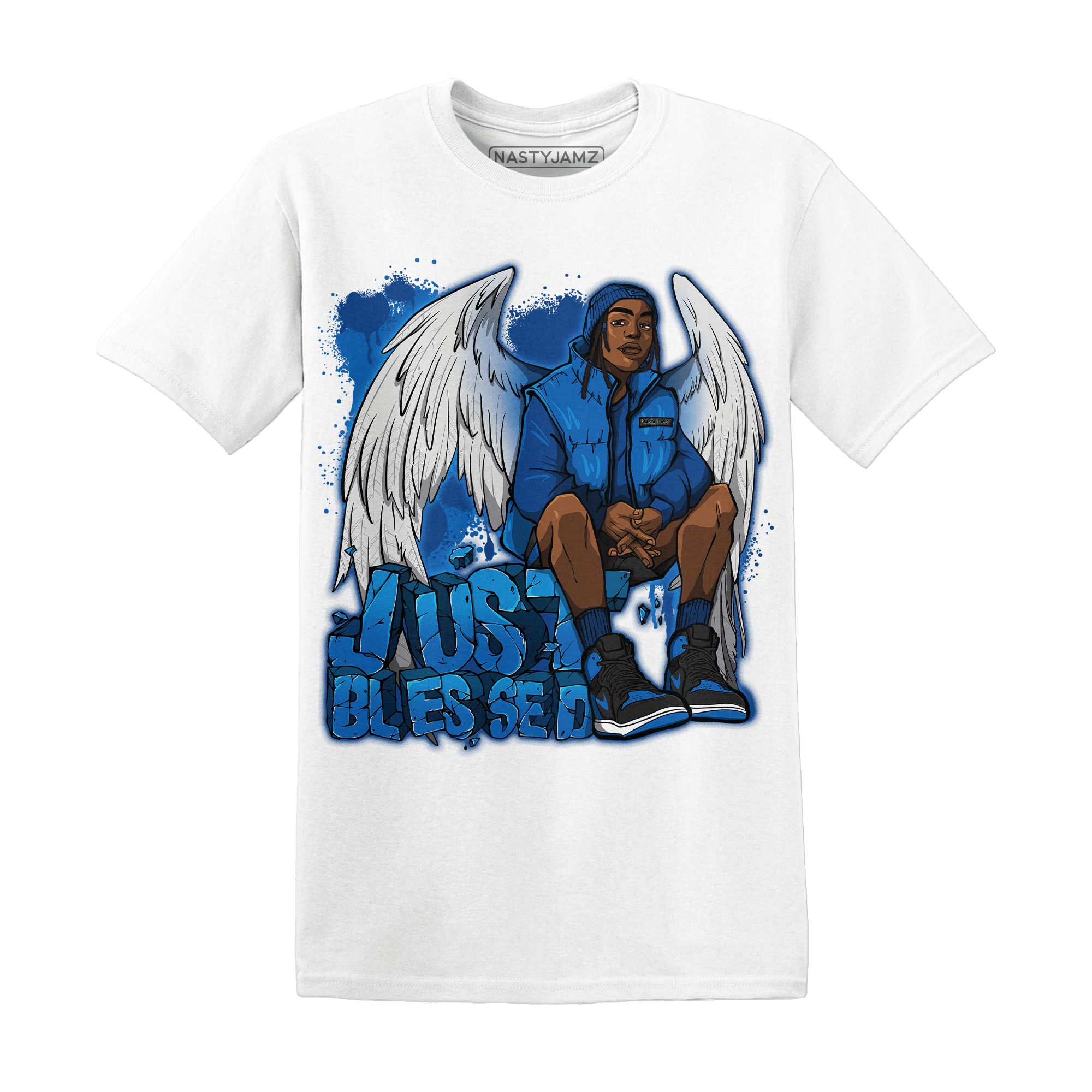 Royal Reimagined 1s T Shirt Match Just Blessed - NastyJamz