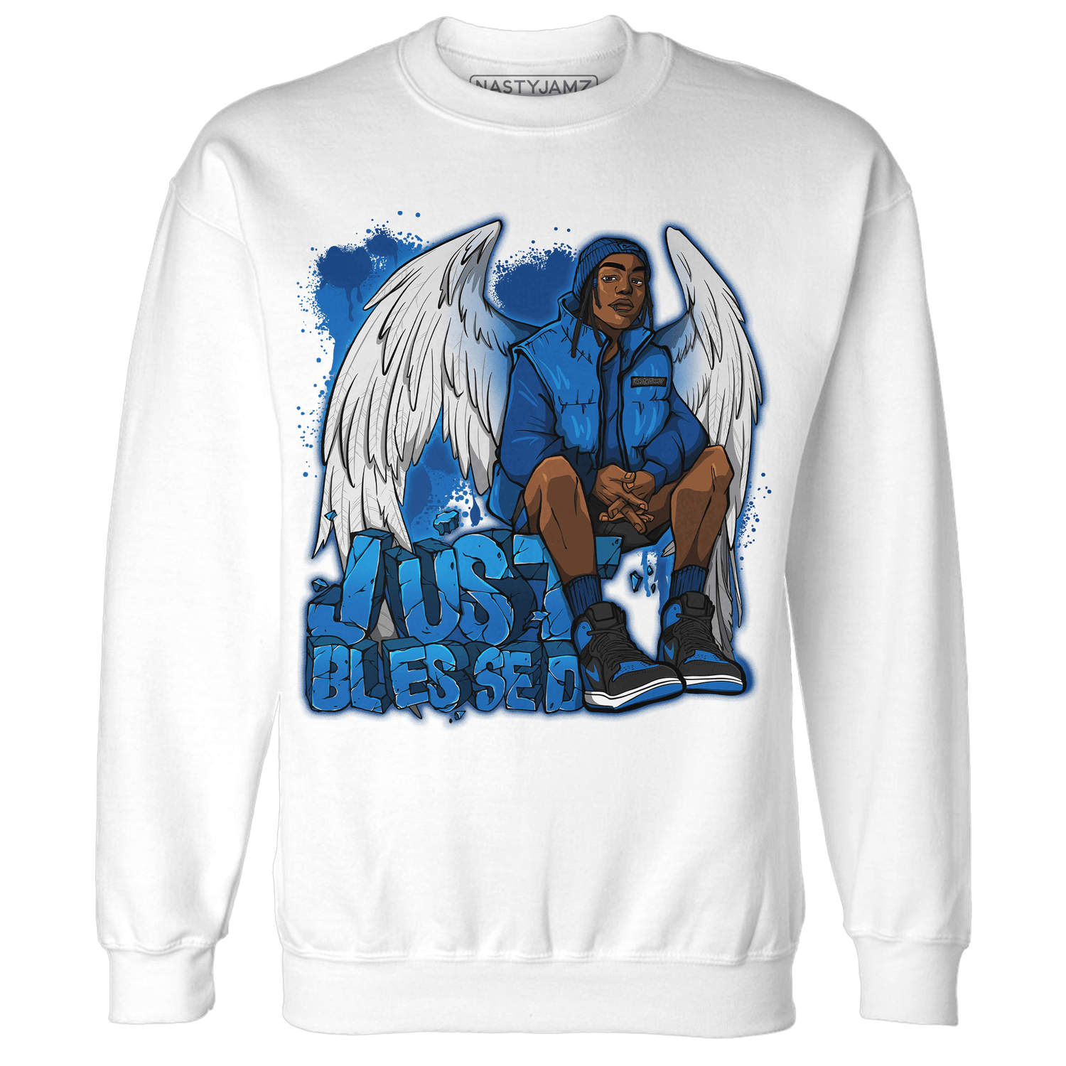 Royal Reimagined 1s Sweatshirt Match Just Blessed - NastyJamz