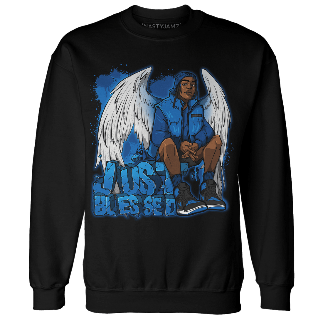 Royal Reimagined 1s Sweatshirt Match Just Blessed - NastyJamz