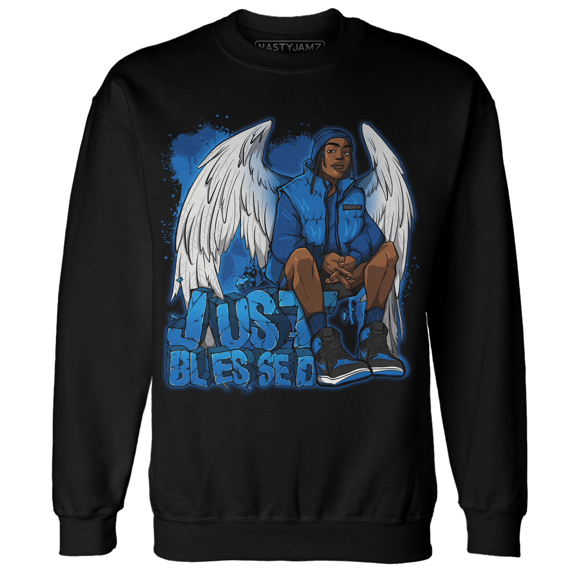 Royal Reimagined 1s Sweatshirt Match Just Blessed - NastyJamz