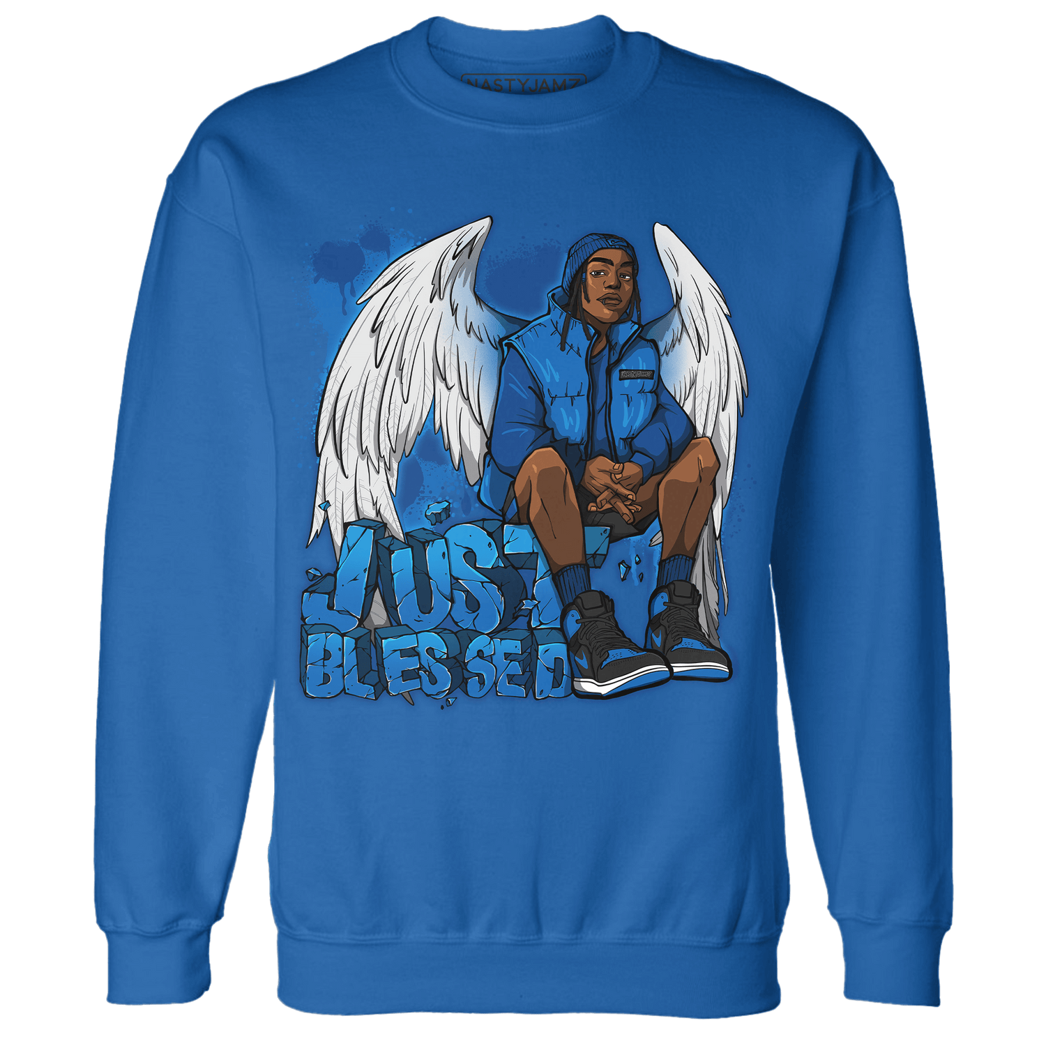 Royal Reimagined 1s Sweatshirt Match Just Blessed - NastyJamz