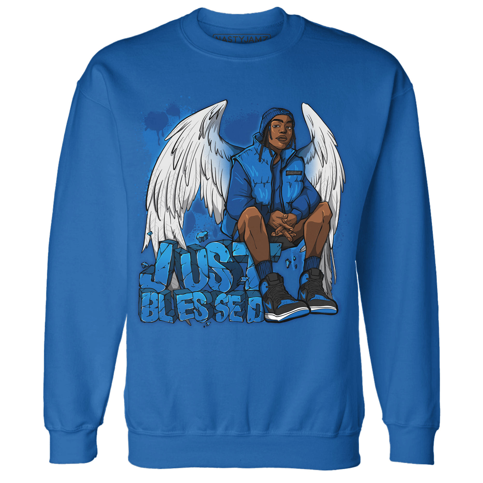 Royal Reimagined 1s Sweatshirt Match Just Blessed - NastyJamz