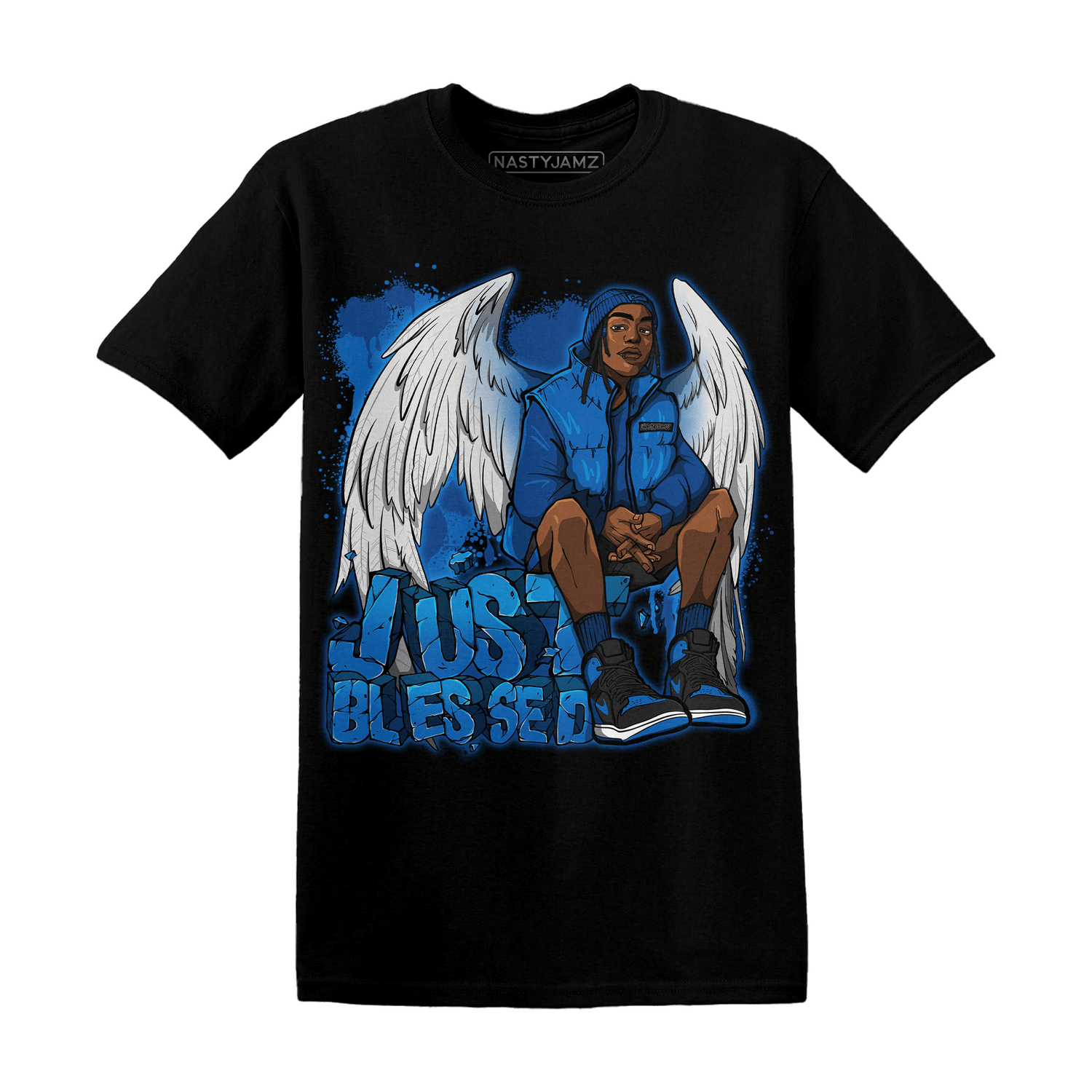 Royal Reimagined 1s T Shirt Match Just Blessed - NastyJamz