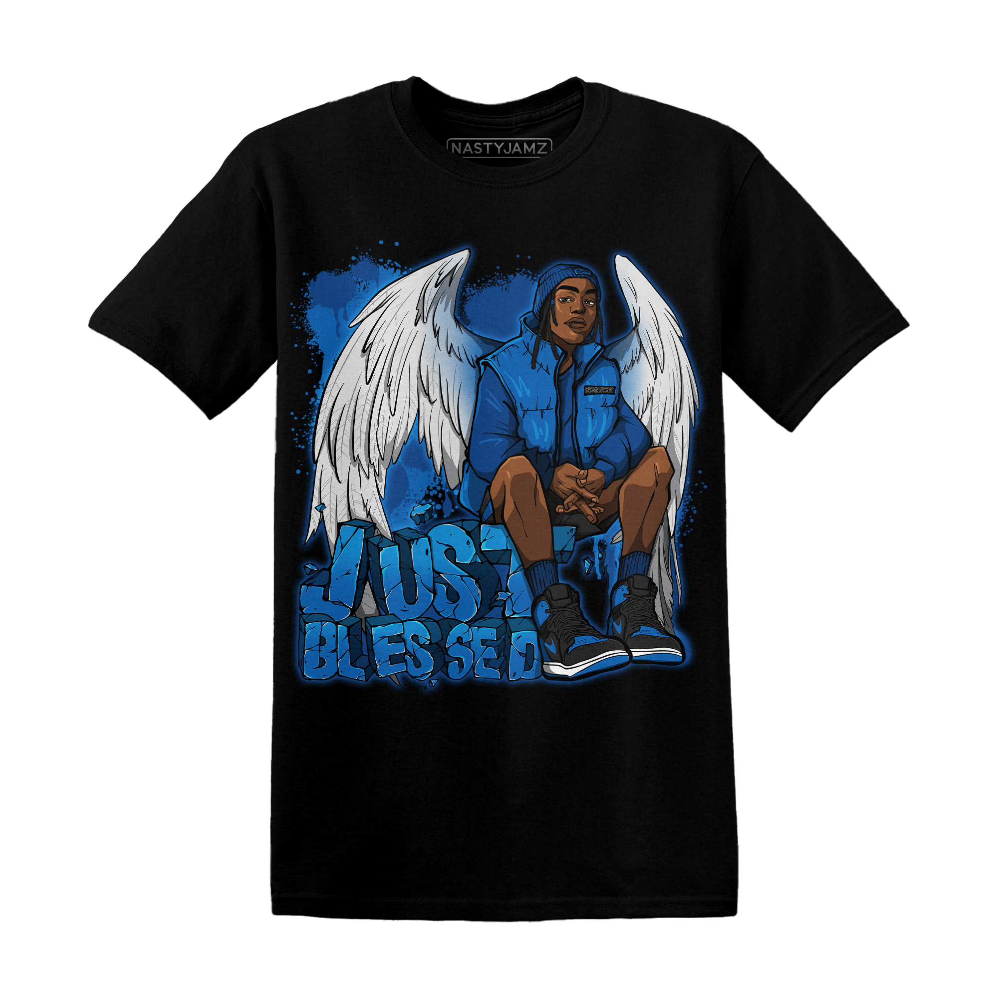 Royal Reimagined 1s T Shirt Match Just Blessed - NastyJamz