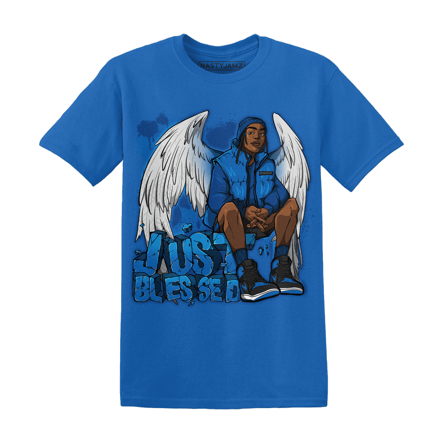 Royal Reimagined 1s T Shirt Match Just Blessed - NastyJamz