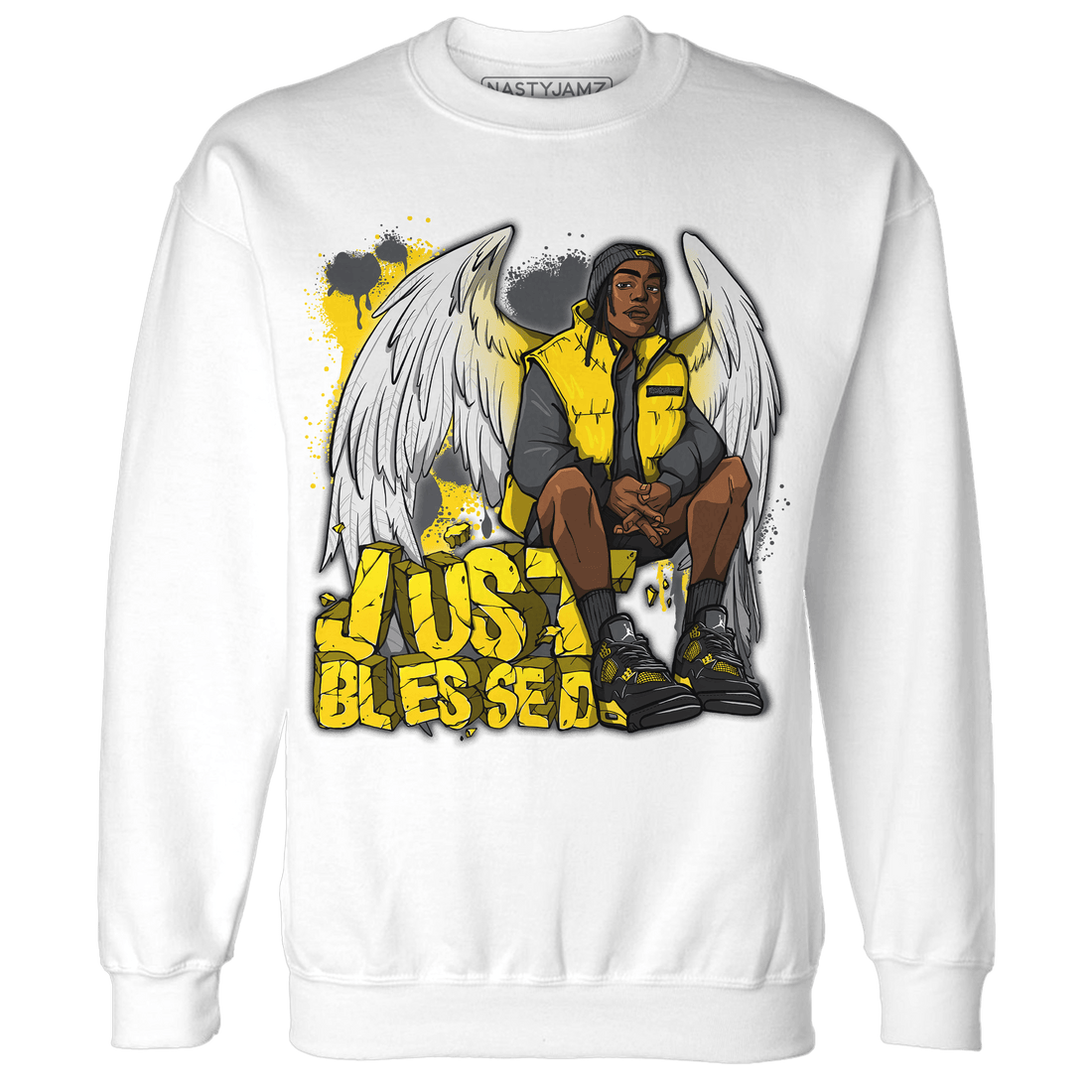 Thunder 4s Sweatshirt Match Just Blessed - NastyJamz