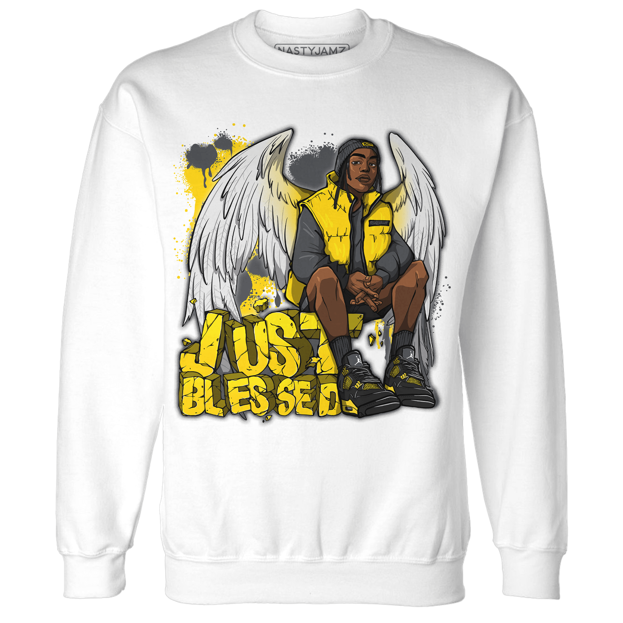 Thunder 4s Sweatshirt Match Just Blessed - NastyJamz