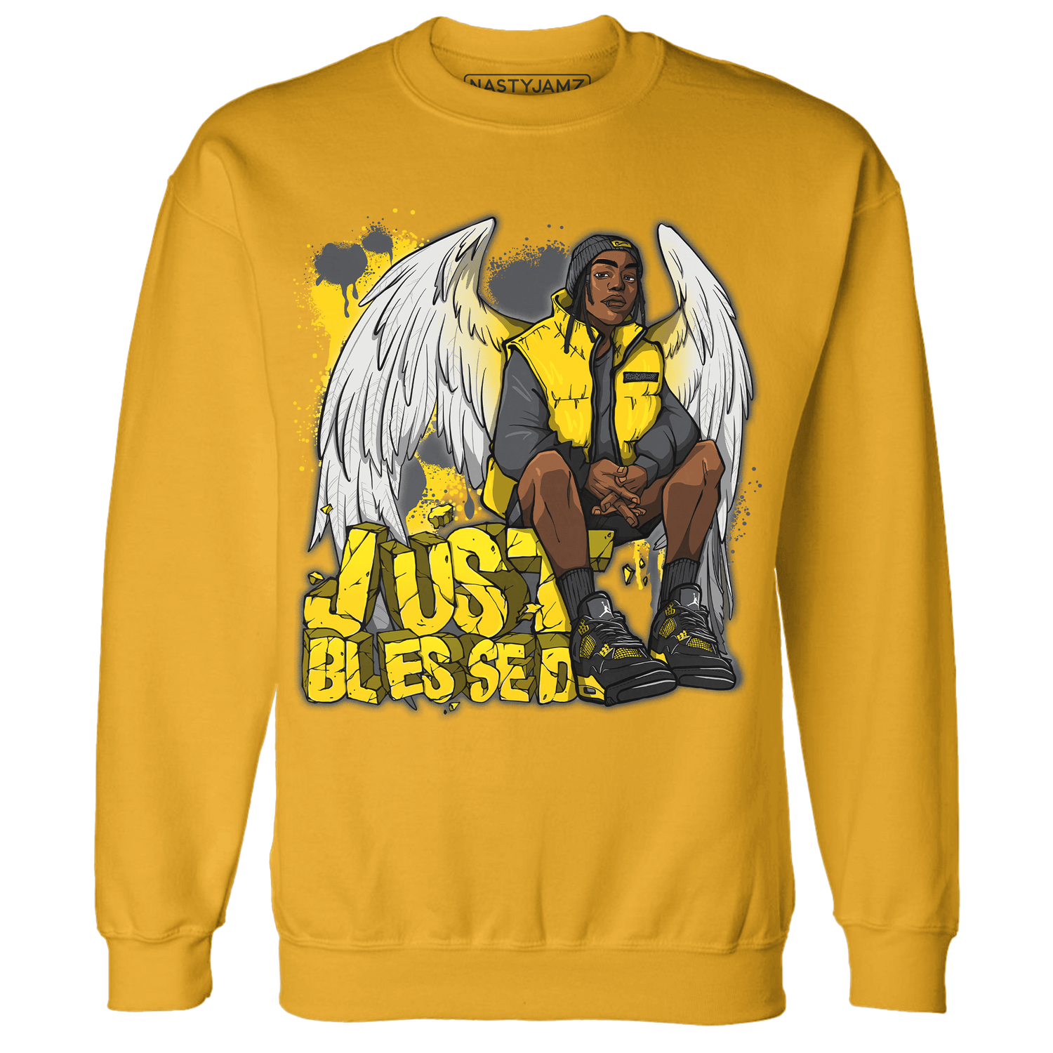 Thunder 4s Sweatshirt Match Just Blessed - NastyJamz