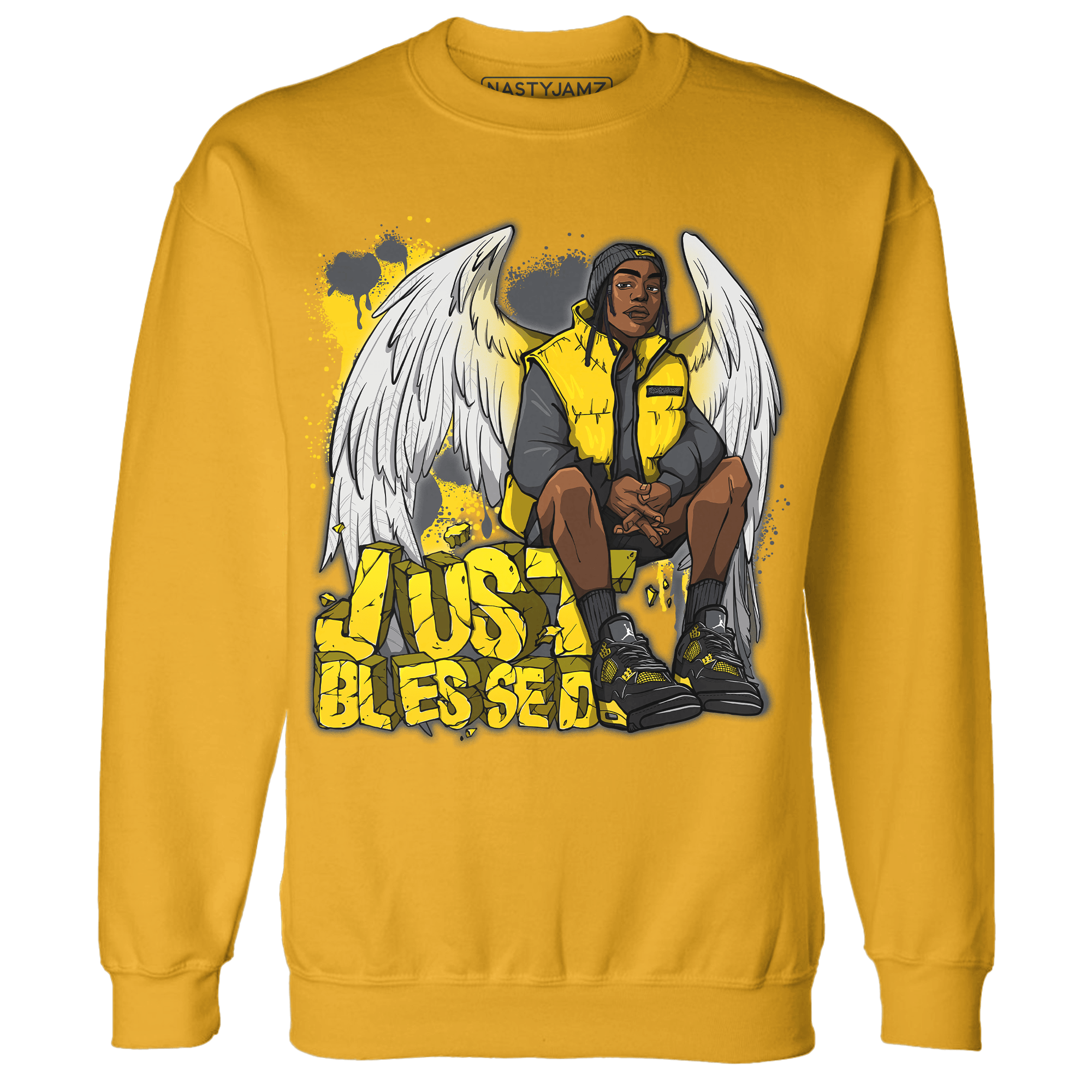 Thunder 4s Sweatshirt Match Just Blessed - NastyJamz