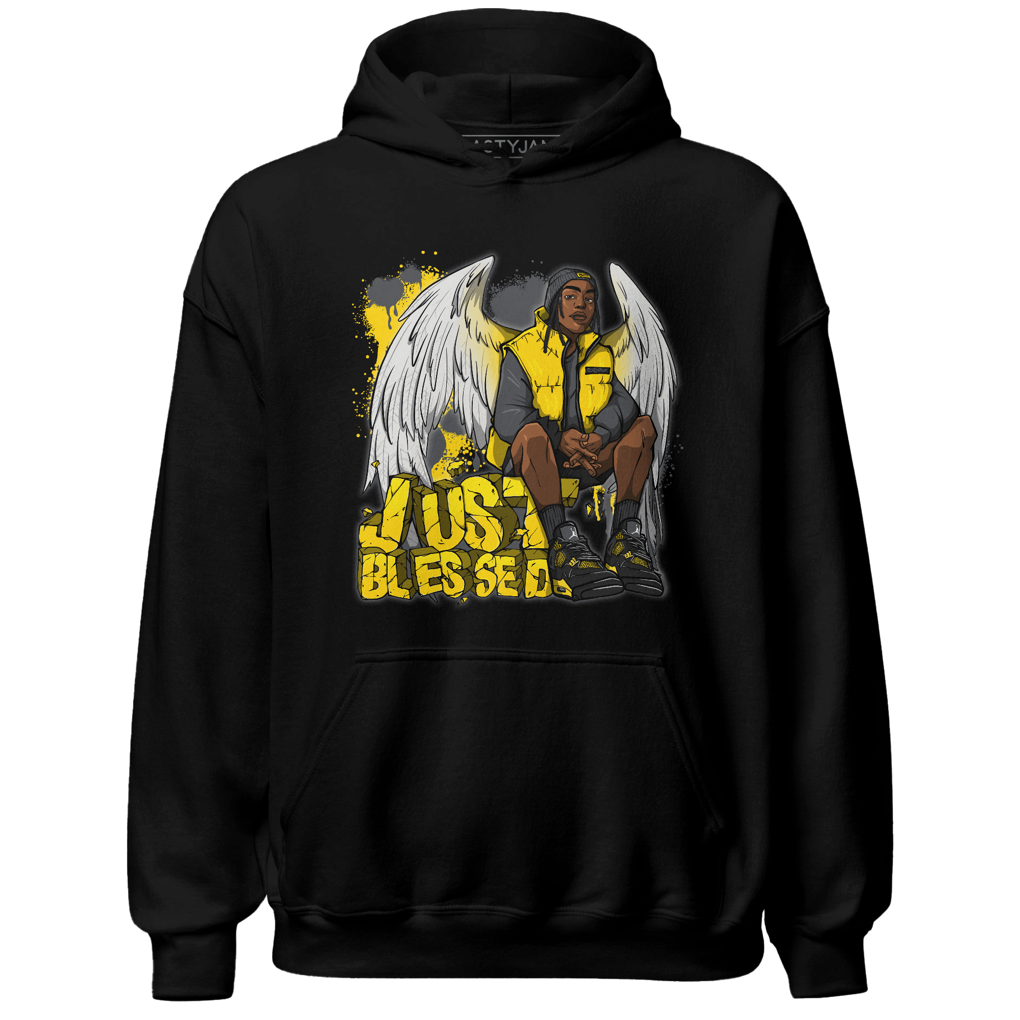 Thunder 4s Hoodie Match Just Blessed - NastyJamz