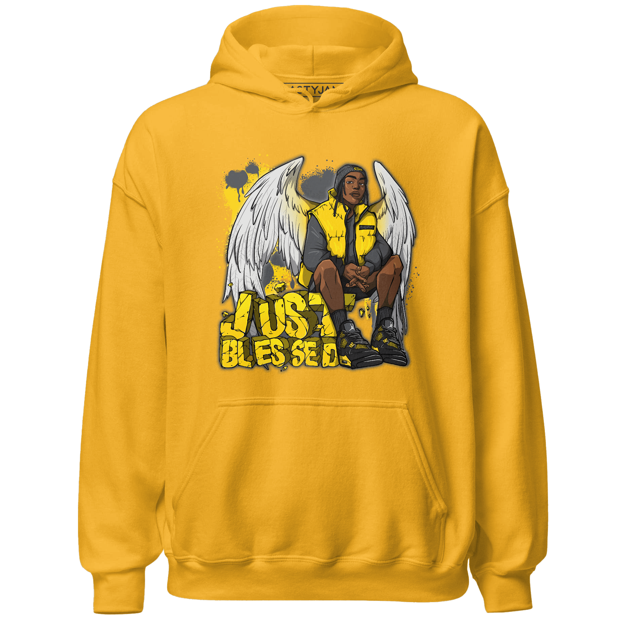 Thunder 4s Hoodie Match Just Blessed - NastyJamz