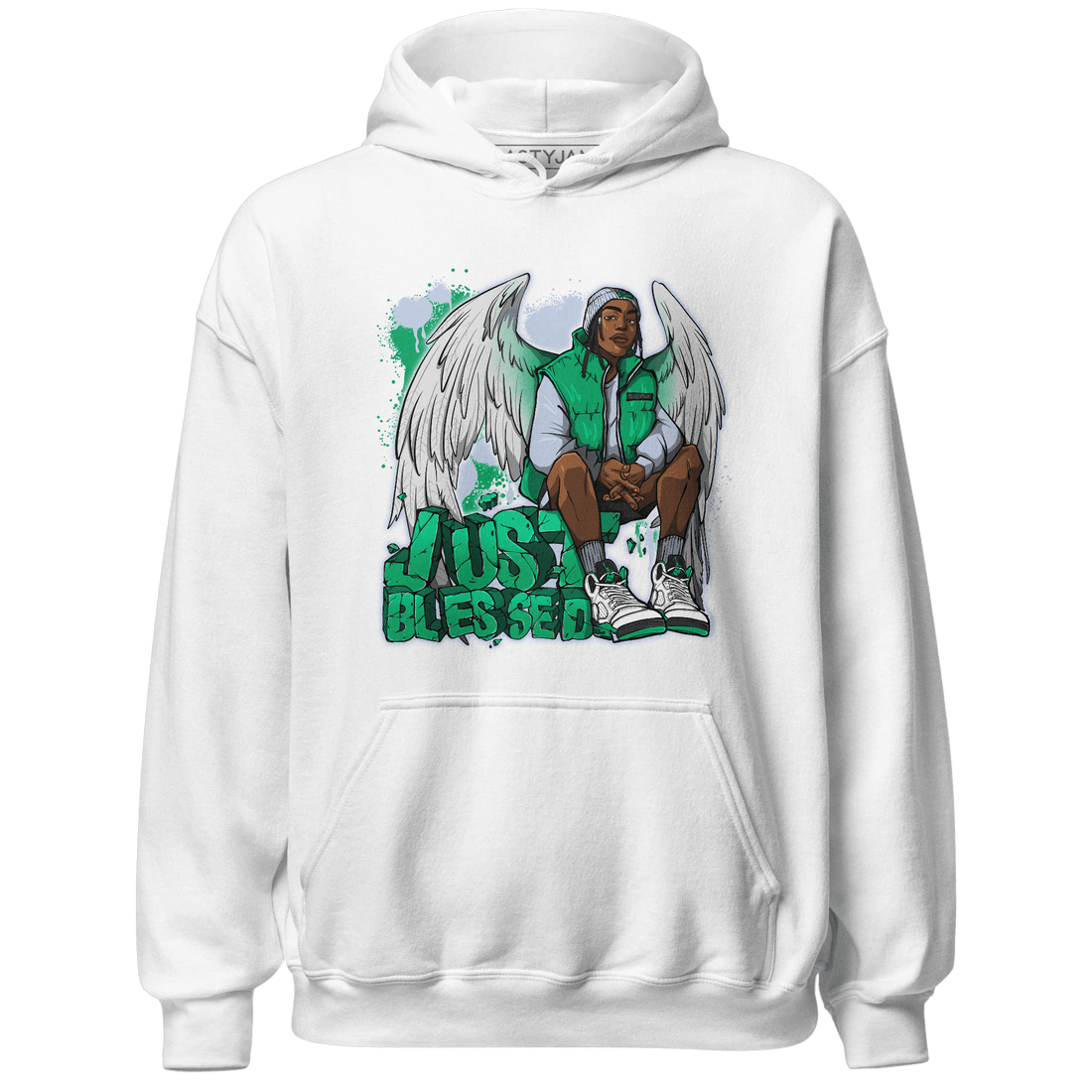 Lucky Green 5s Hoodie Match Just Blessed - NastyJamz