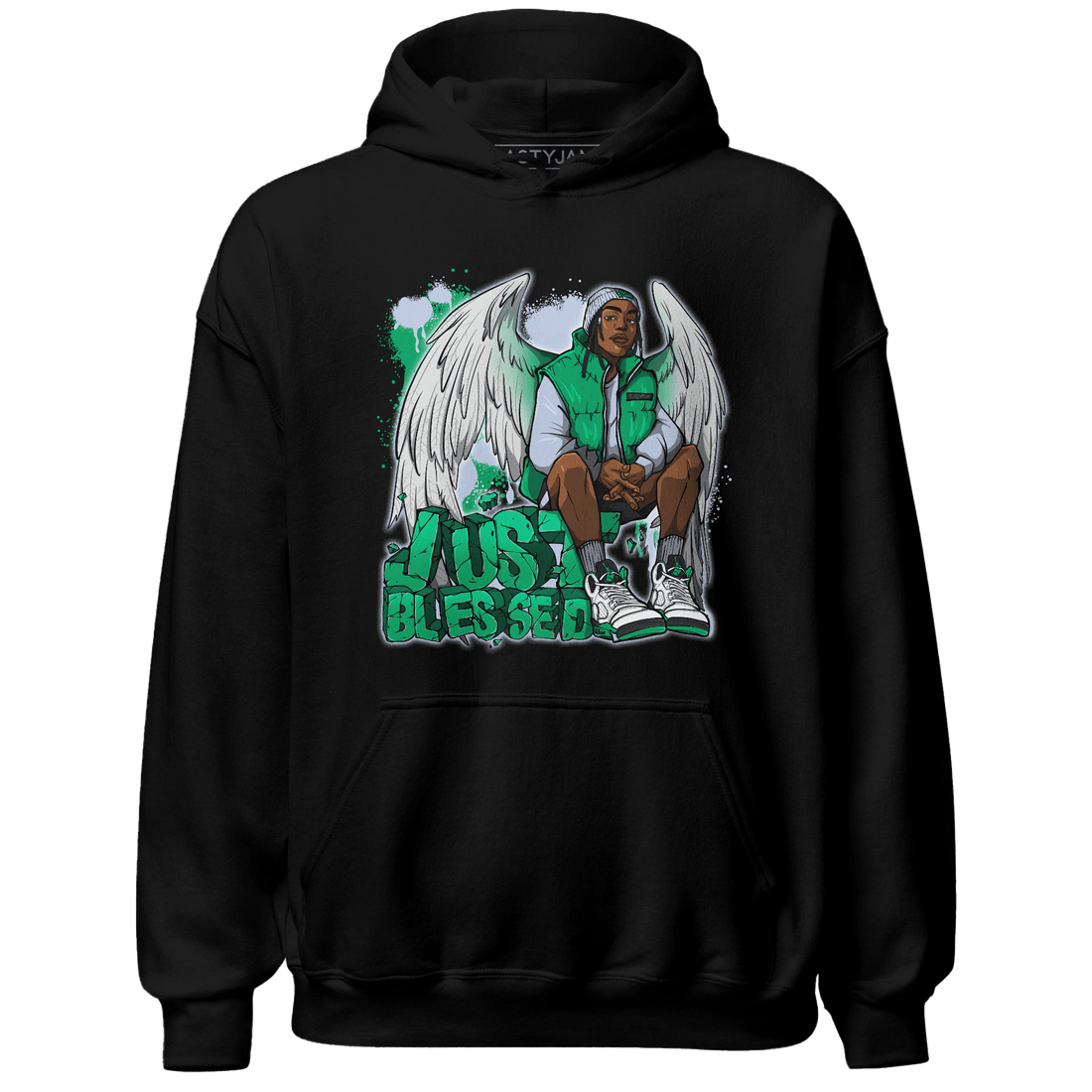 Lucky Green 5s Hoodie Match Just Blessed - NastyJamz