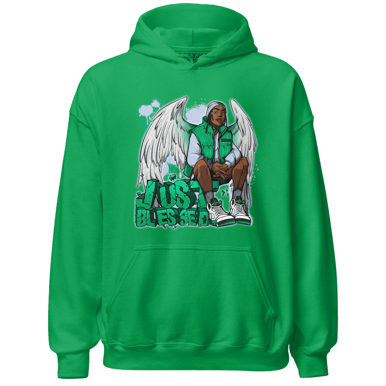 Lucky Green 5s Hoodie Match Just Blessed - NastyJamz