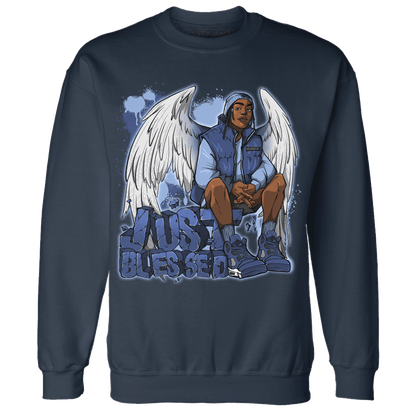 Midnight Navy 5s Sweatshirt Match Just Blessed - NastyJamz