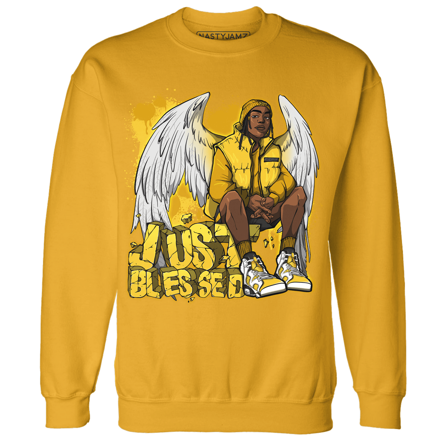 Yellow Ochre 6s Sweatshirt Match Just Blessed - NastyJamz