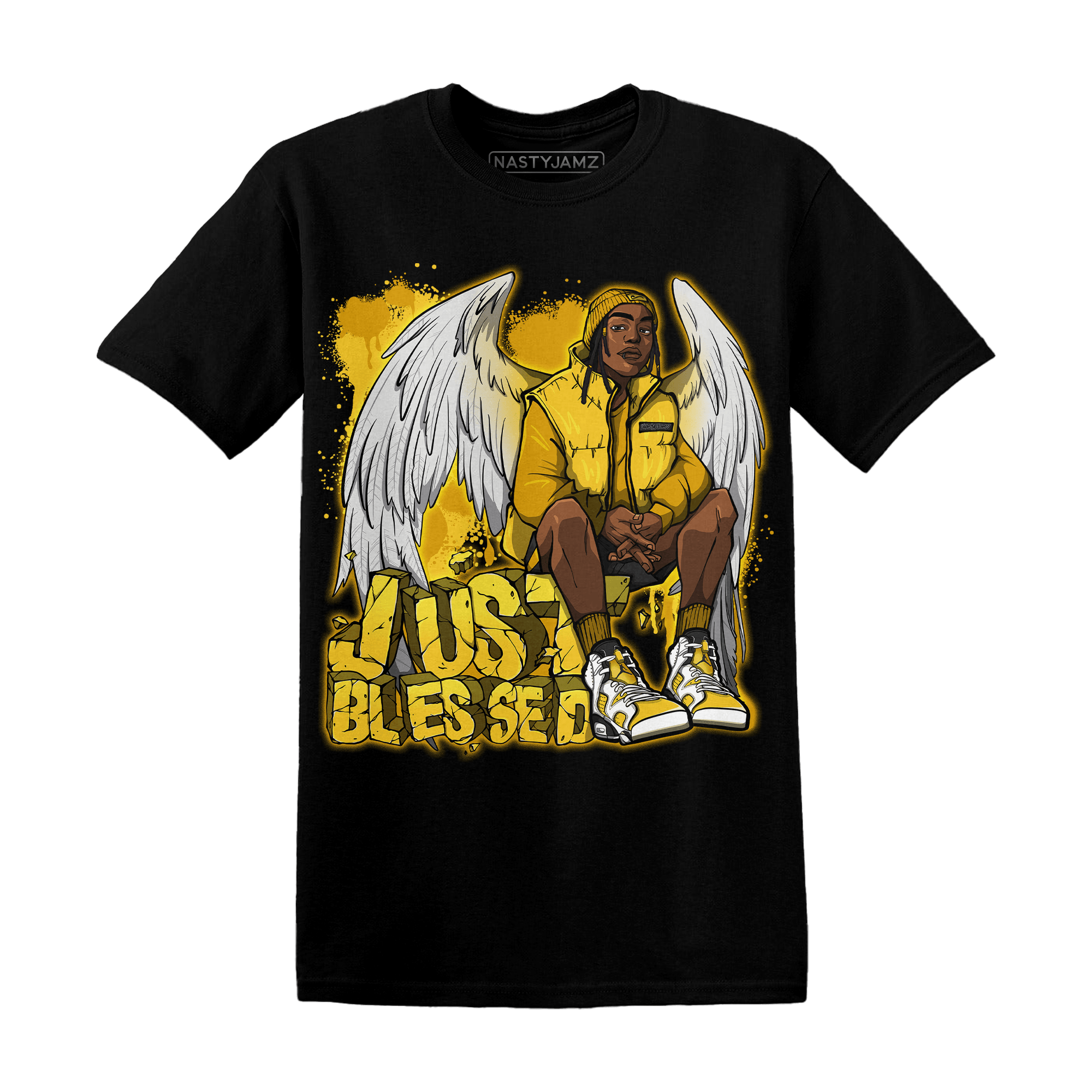 Yellow Ochre 6s T Shirt Match Just Blessed - NastyJamz