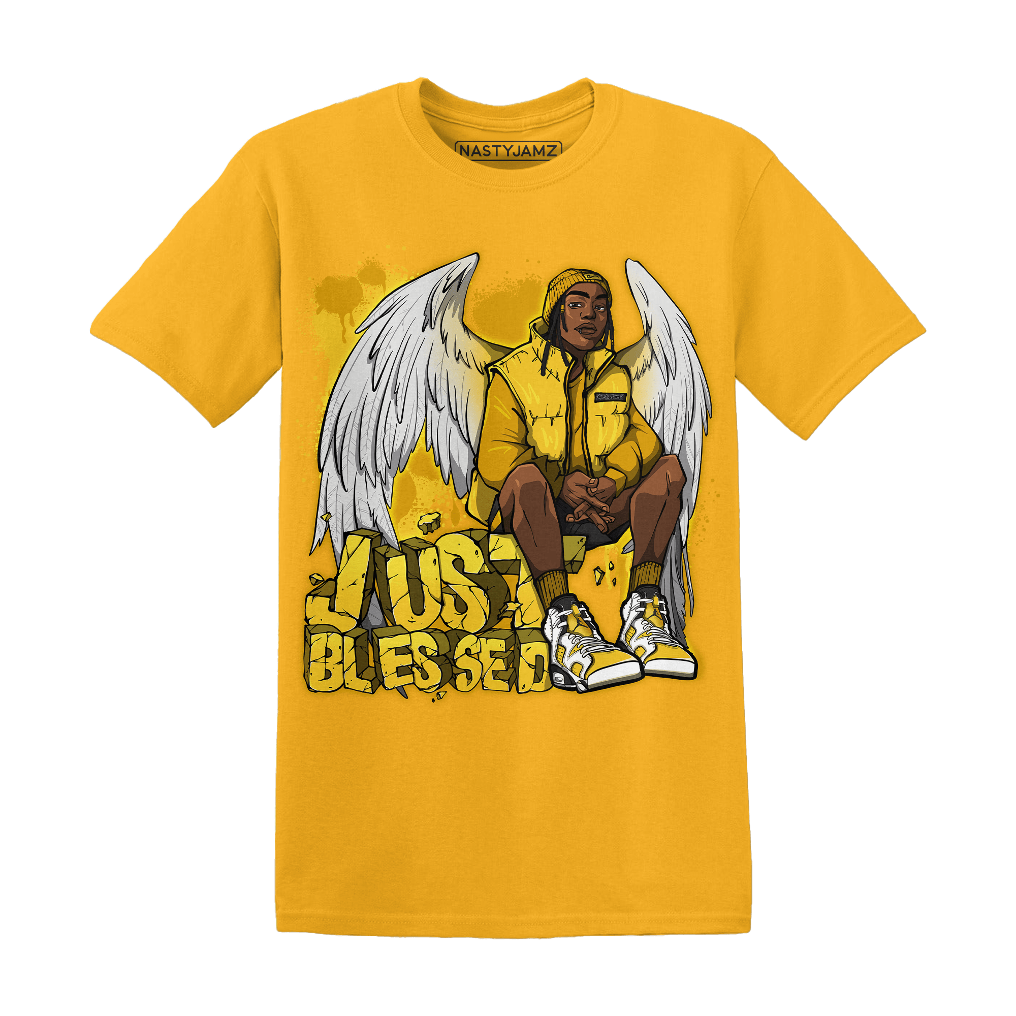 Yellow Ochre 6s T Shirt Match Just Blessed - NastyJamz