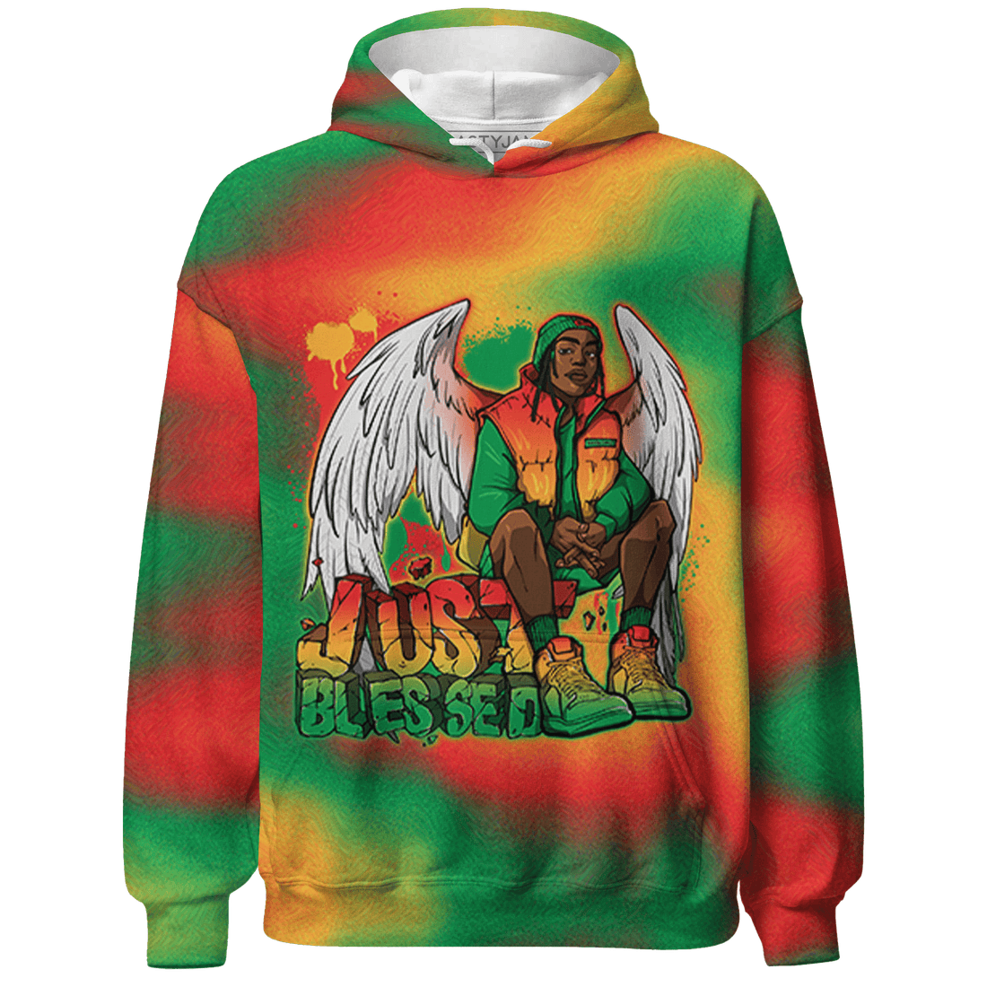 Just Blessed 3D All-Over Print Juneteenthth Hoodie - NastyJamz