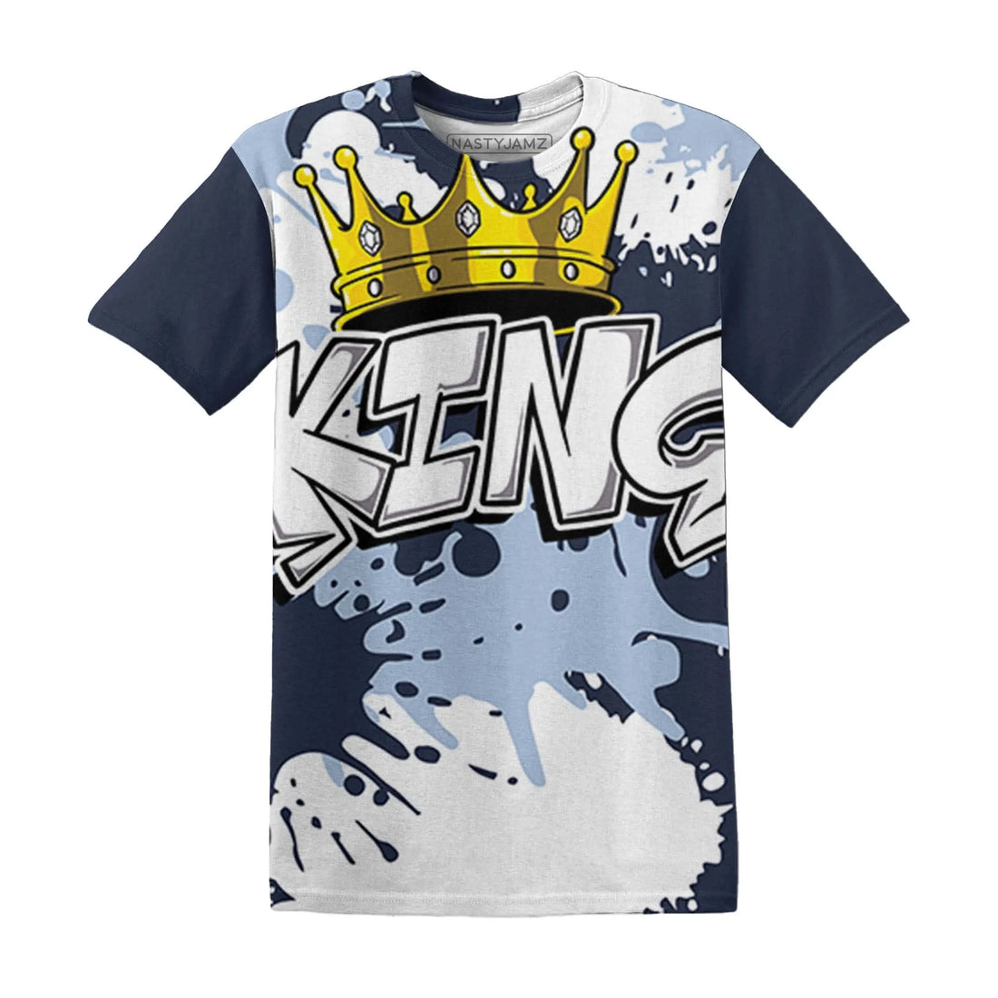 White-Navy-6s-T-Shirt-Match-KING-3D