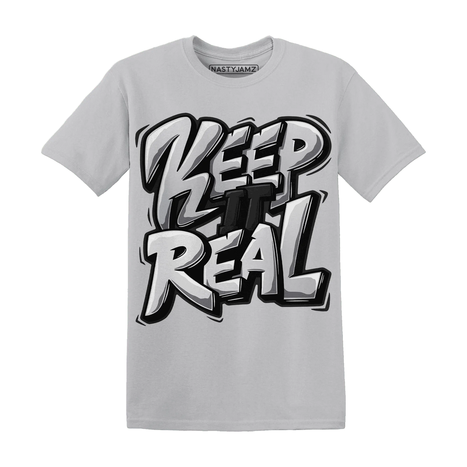 Wolf-Grey-12s-NastyJamz-T-Shirt-Match-Keep-Real