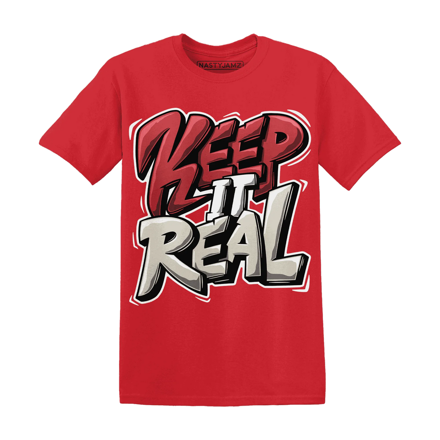 Black-Toe-Reimagined-Red-White-1s-T-Shirt-Match-Keep-Real