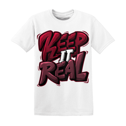 High White Team Red 1s T Shirt Keep Real - NastyJamz