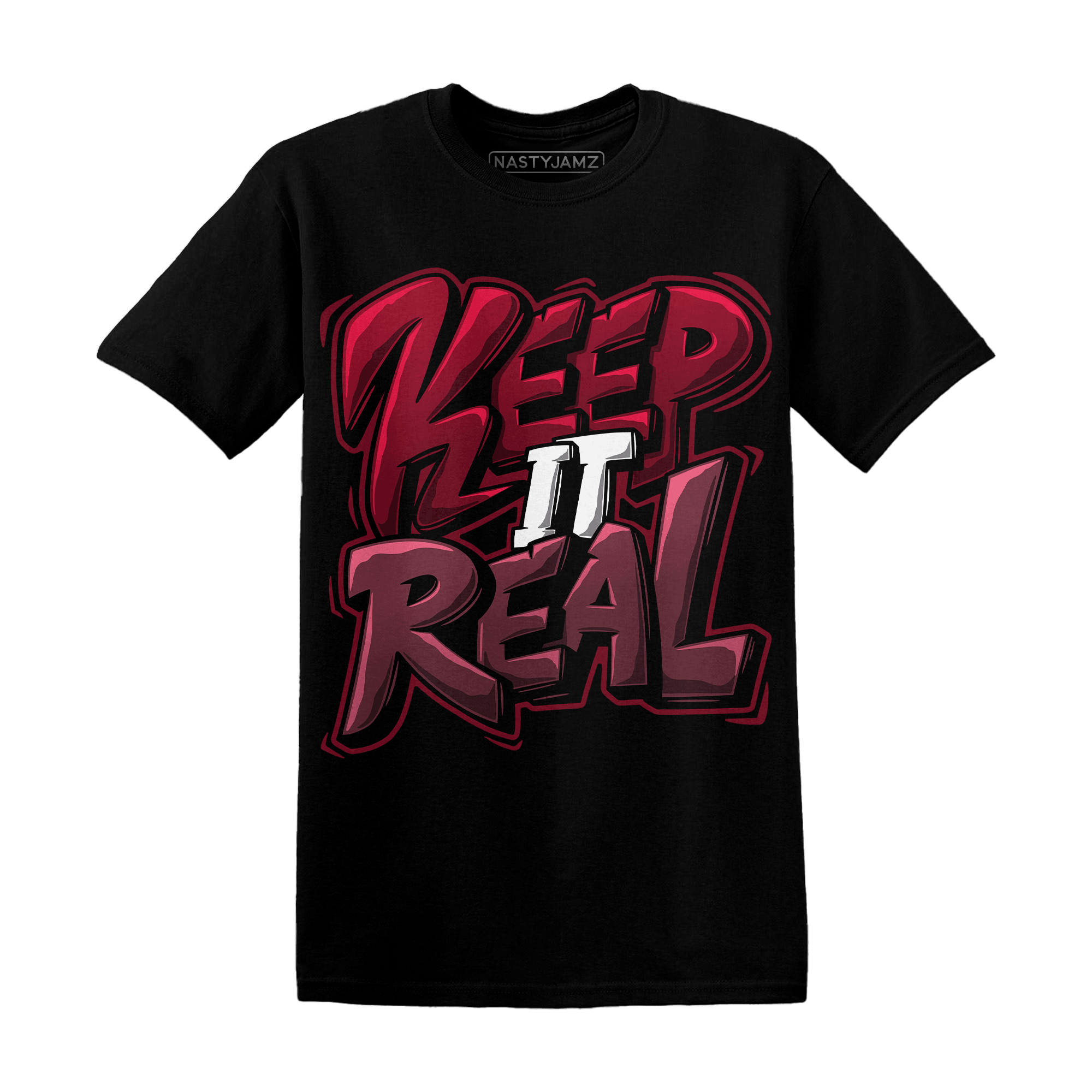 High White Team Red 1s T Shirt Keep Real - NastyJamz