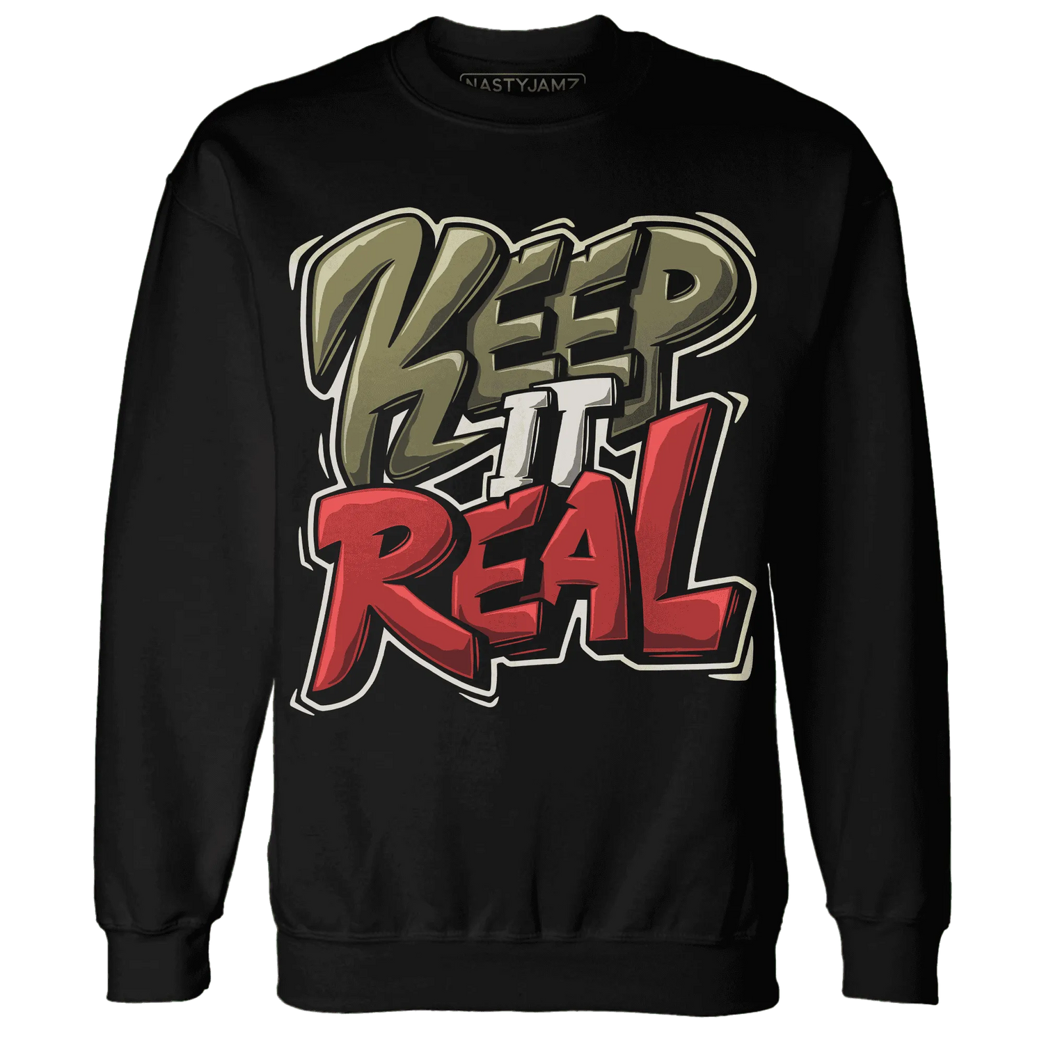 Medium-Olive-1s-NastyJamz-Sweatshirt-Match-Keep-Real