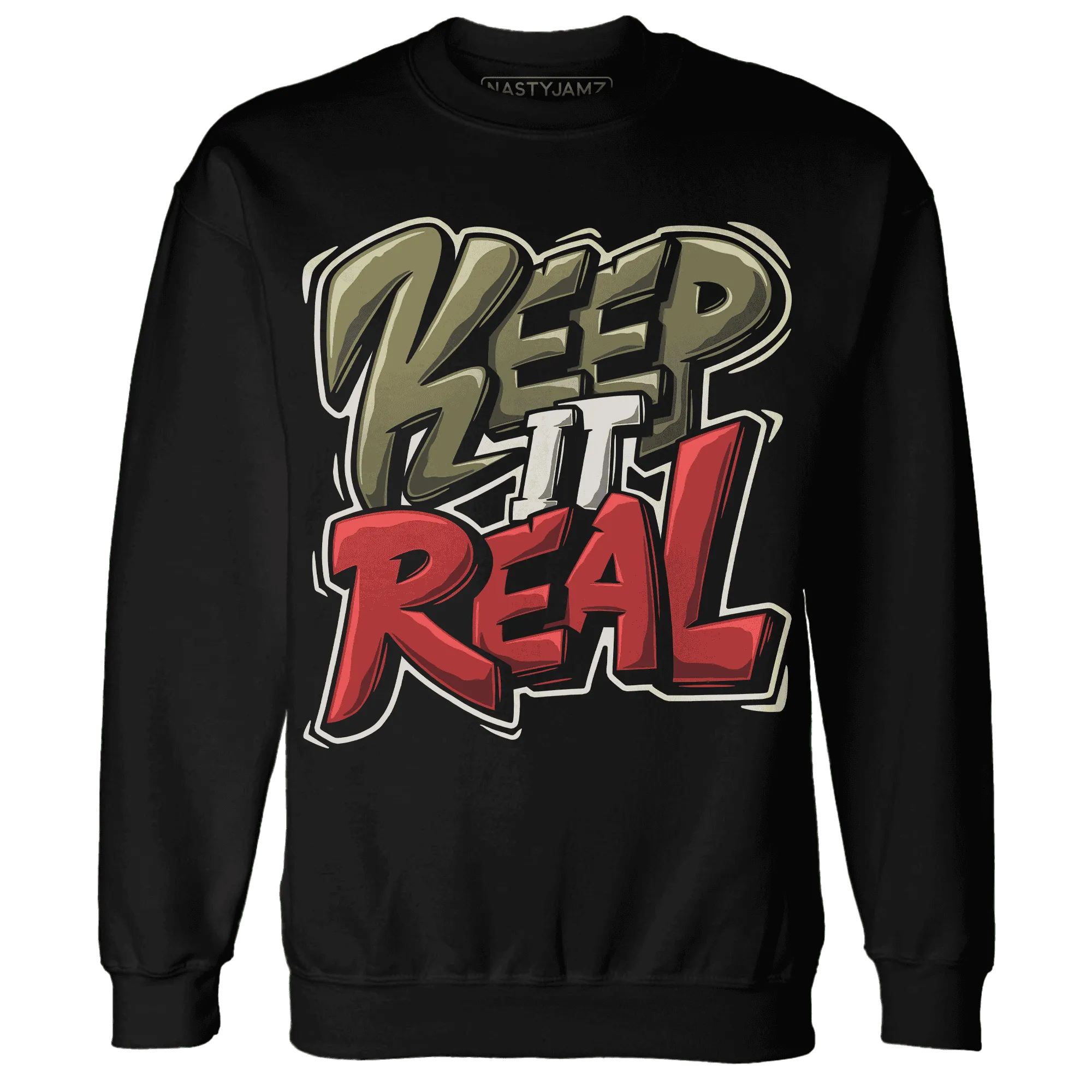 Medium-Olive-1s-NastyJamz-Sweatshirt-Match-Keep-Real