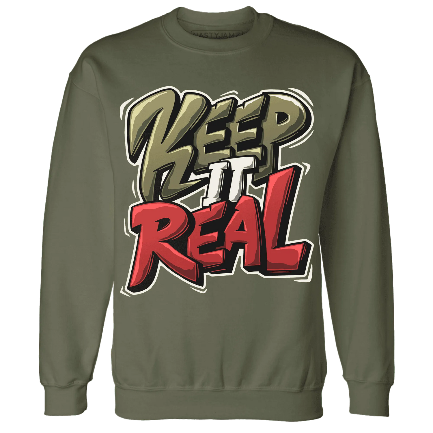 Medium-Olive-1s-NastyJamz-Sweatshirt-Match-Keep-Real