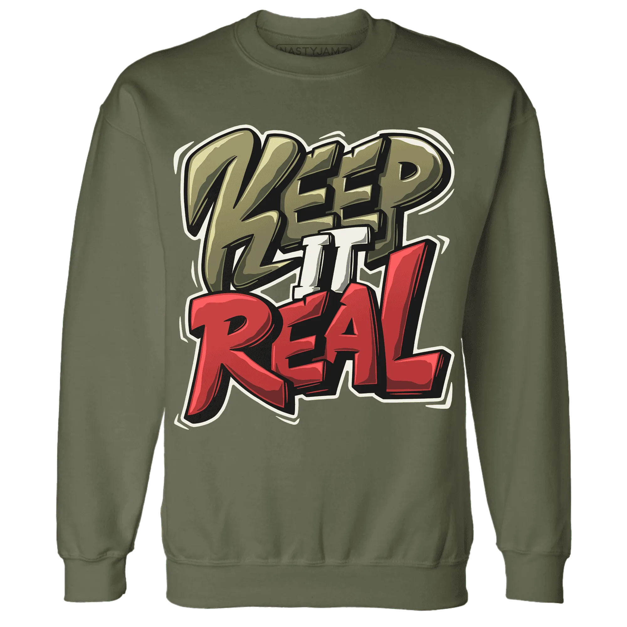 Medium-Olive-1s-NastyJamz-Sweatshirt-Match-Keep-Real