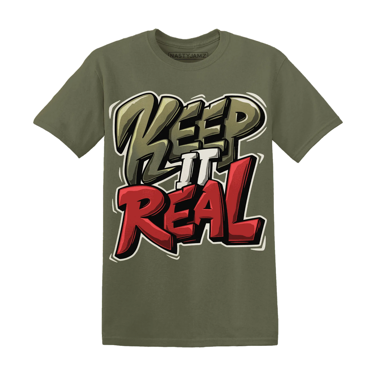 Medium-Olive-1s-NastyJamz-T-Shirt-Match-Keep-Real