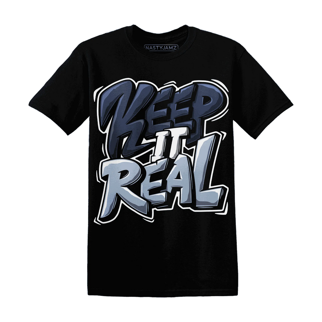 White-Navy-6s-T-Shirt-Match-Keep-Real