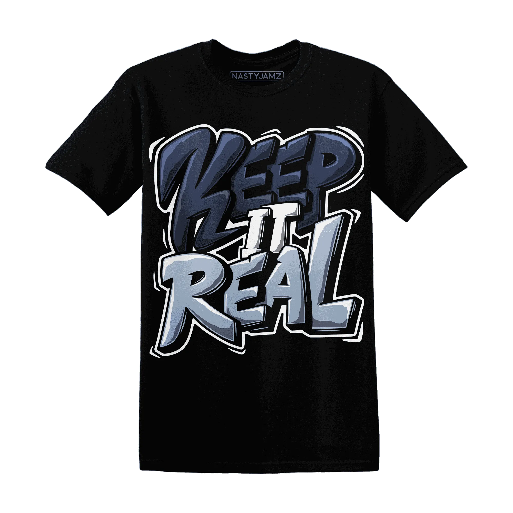 White-Navy-6s-T-Shirt-Match-Keep-Real
