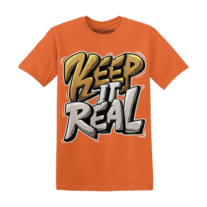 Dunk-Low-Retro-Wheat-Orange-T-Shirt-Match-Keep-Real