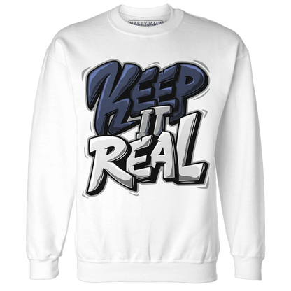 VaporMax-Plus-Midnight-Navy-White-Metallic-Silver-Sweatshirt-Match-Keep-Real