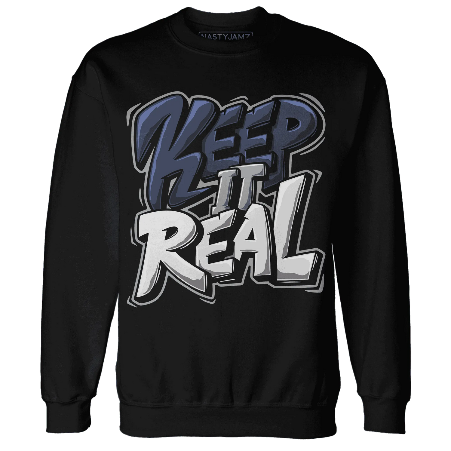 VaporMax-Plus-Midnight-Navy-White-Metallic-Silver-Sweatshirt-Match-Keep-Real